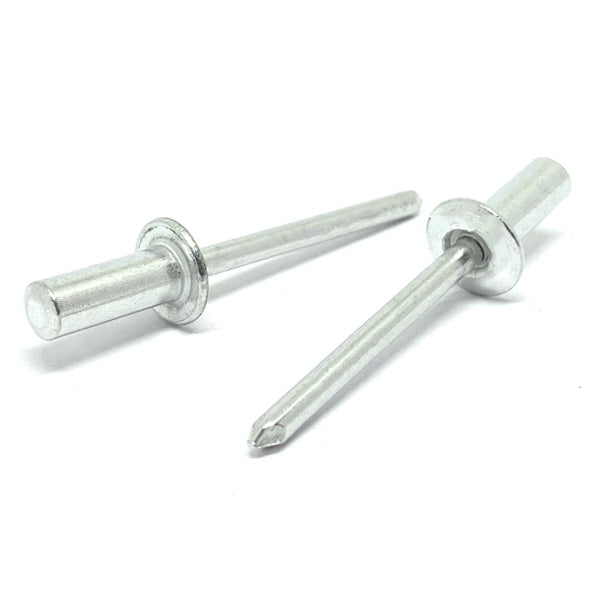 3/16" Dia 3/8" - 1/2" (68) Grip - Closed End Dome Head Blind Rivets Aluminum/Aluminum Mandrel