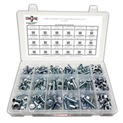 Assortment Kit #588 (231Pcs.) Grade 5 Serrated Flange Screws & Hardened Serrated Flange Nuts - Zinc Plated
