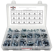Assortment Kit #589 (224Pcs.) JIS Grade 10.9 Metric Flange Screws & Class 10 Serrated Flange Nuts - Zinc Plated