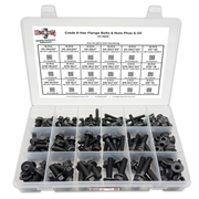 Assortment Kit #600 (212Pcs.) Grade 8 Flange Bolt & Nut Assortment Kit Flange Screws Black Phos