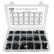 Assortment Kit #608 (239Pcs.)  Alloy Button Socket Head Cap Screws Black Oxide 1/4 5/16 3/8