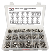 Assortment Kit #610 (239Pcs.) Inch 18-8 Stainless Steel Button Socket Cap Screws 1/4  5/16  3/8