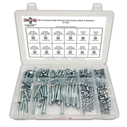 Assortment Kit #640 (421Pcs.) M6-1.0 Class 10.9 Hex Cap Screws, Hex & Nylon Nuts, Flat & Lock Washers - Zinc Plated