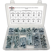 Assortment Kit #641 (324Pcs.) M8-1.25 Class 10.9 Hex Cap Screws, Hex & Nylon Nuts, Flat & Lock Washers - Zinc Plated
