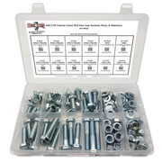 Assortment Kit #643 (109Pcs.) M12-1.75 Class 10.9 Hex Cap Screws, Hex & Nylon Nuts, Flat & Lock Washers - Zinc Plated