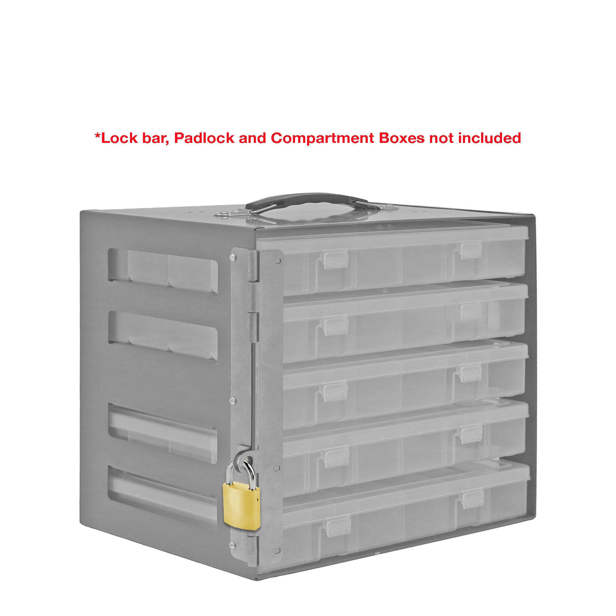 Rack for Small Plastic Compartment Boxes
