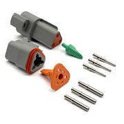 (1 Set) 3 Pin DT Water Proof Connector Assembly, Plug, Recepticle, Wedgelocks, Pins and Sockets
