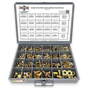 Inch Grade 8 Hex Cap Screws, Hex Nuts, Flat & Lock Washers 1/4", 5/16" 3/8", & 1/2"  - 575 PCS