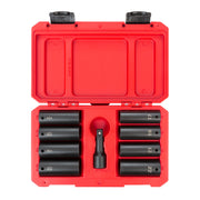1/2 Inch Drive Deep Impact Lug Nut Socket Set with Case, 9-Piece (3/4 - 15/16 in., 17 - 22 mm)