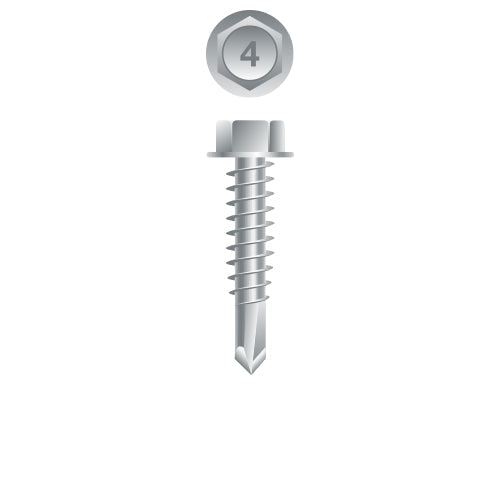 #14 Strong-Point Hex Washer Head 14-14 x 1-1/4, 410 Stainless Steel