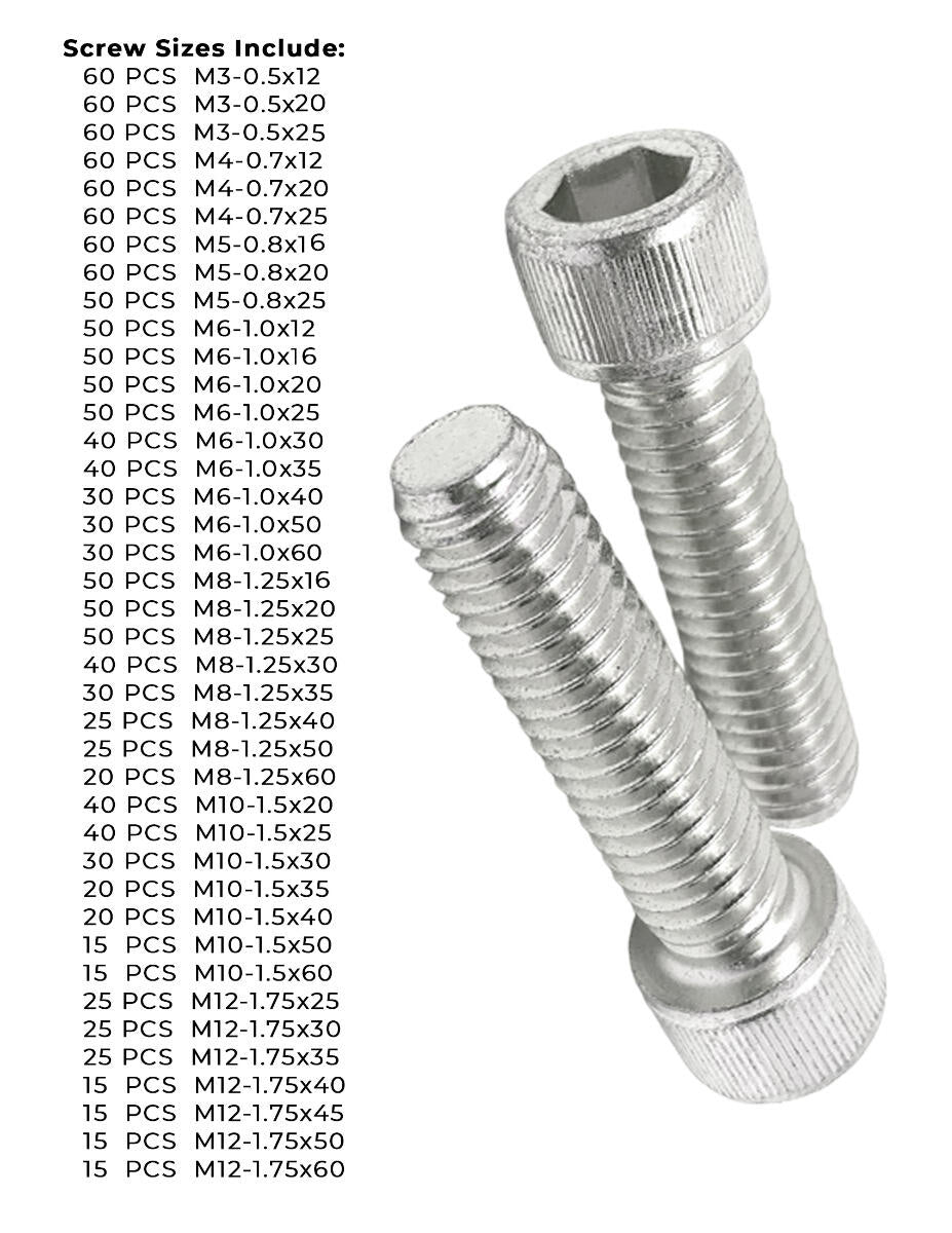 Metric Stainless A4-70 Socket Head Cap Screws - 1511 PCS