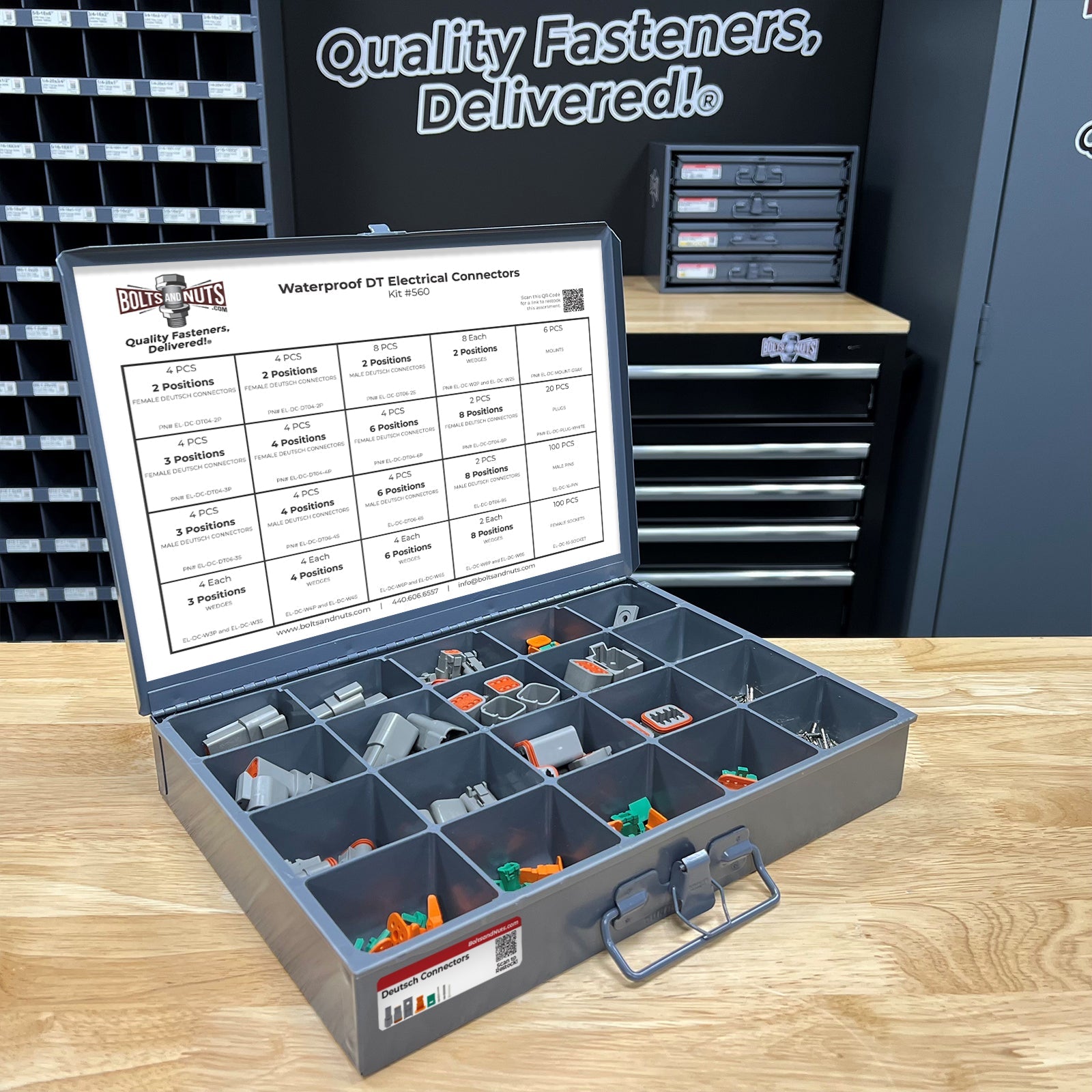 Waterproof DT Pin Electrical Connectors Assortment - 261 Pieces