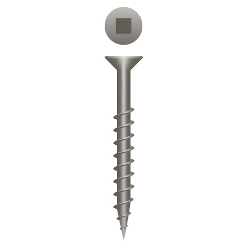 #8 Strong-Point Flat Head 8 x 1-5/8, SQ, Plain and Lubed