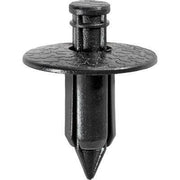 7mmx11mm Black Nylon Push Type Retainer with Drive Pin, 18mm Head