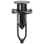 9mmx28mm Black Nylon Push Type Retainer, 18mm Head