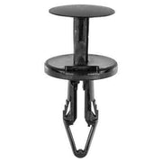 6.5mmx22mm Black Nylon Push-Type Retainer with Closed End, 18mm Head