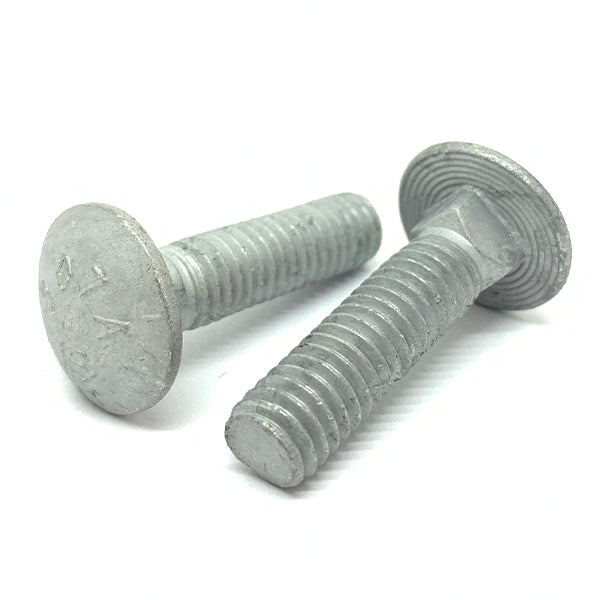 1/4-20x3/4" A307 Grade A Carriage Bolts Galvanized