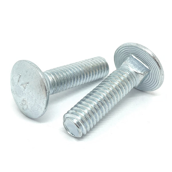 1/4-20x1-3/4" A307 Grade A Carriage Bolts Zinc