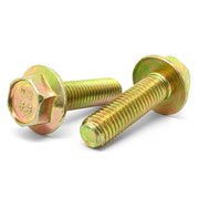 M5-0.8x10 Class 8.8 Hex Flange Bolts Zinc Yellow