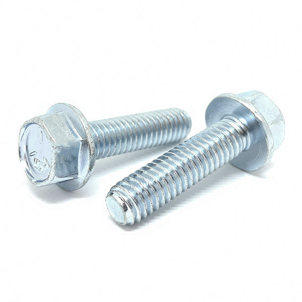 3/8-16x1-1/2" Grade 5 Hex Flange Bolts Zinc Clear