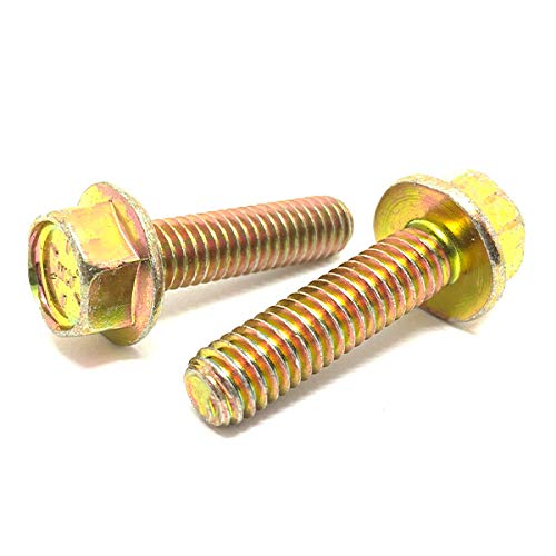 3/4-10x2-1/4" Grade 8 Hex Flange Frame Bolts Zinc Yellow