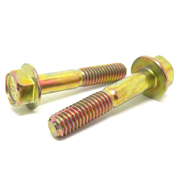 Inch Grade 8 Hex Flange Bolts & Flange Lock Nuts Zinc Yellow Assortment - 692 PCS