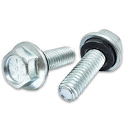 5/16-18x3/4" Grade 8 Hex Flange Grain Bin Bolts Rubber Washer Zinc