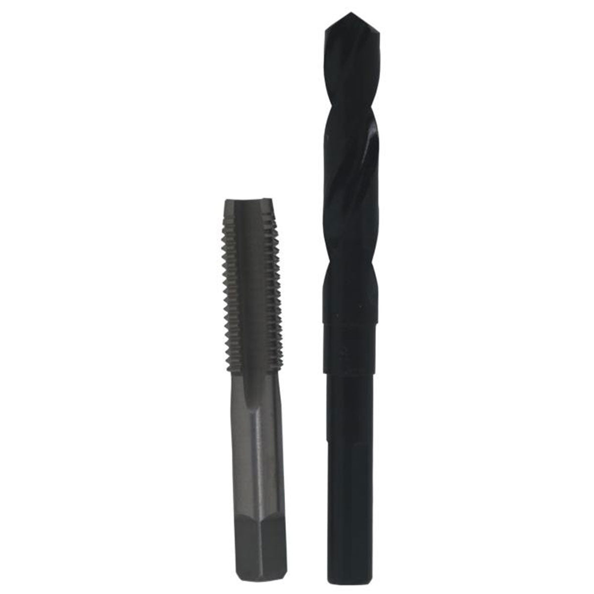 11/16"-11 HSS Plug Tap and 19/32" HSS 1/2" Shank Drill Bit