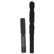 11/16"-11 HSS Plug Tap and 19/32" HSS 1/2" Shank Drill Bit
