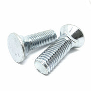 1/2-13x1-3/4" #3 Flat Round Head Grade 5 Plow Bolts Zinc