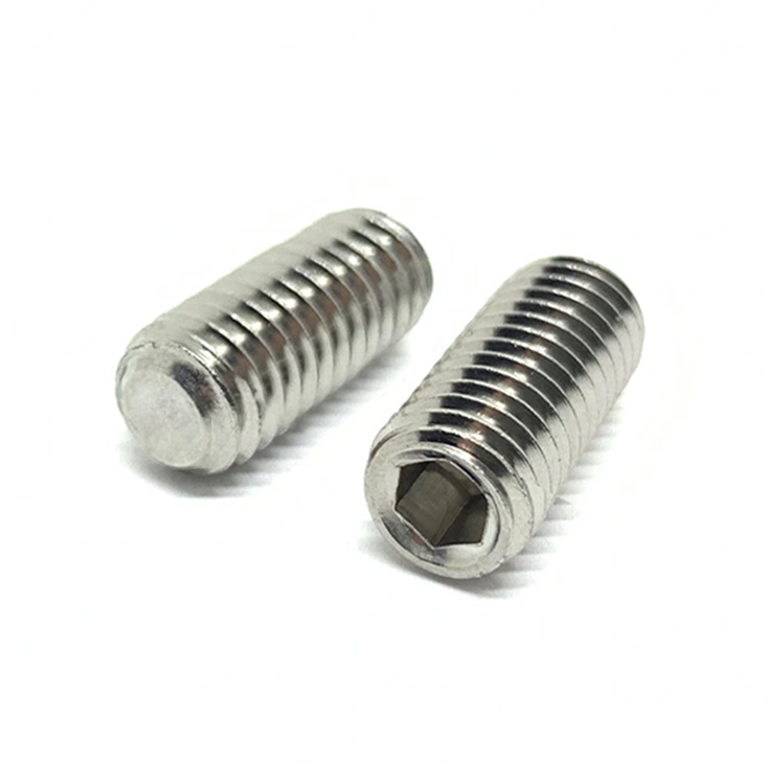 1/4"-20x5/8" Stainless Steel Flat Point Allen Socket Set Screw