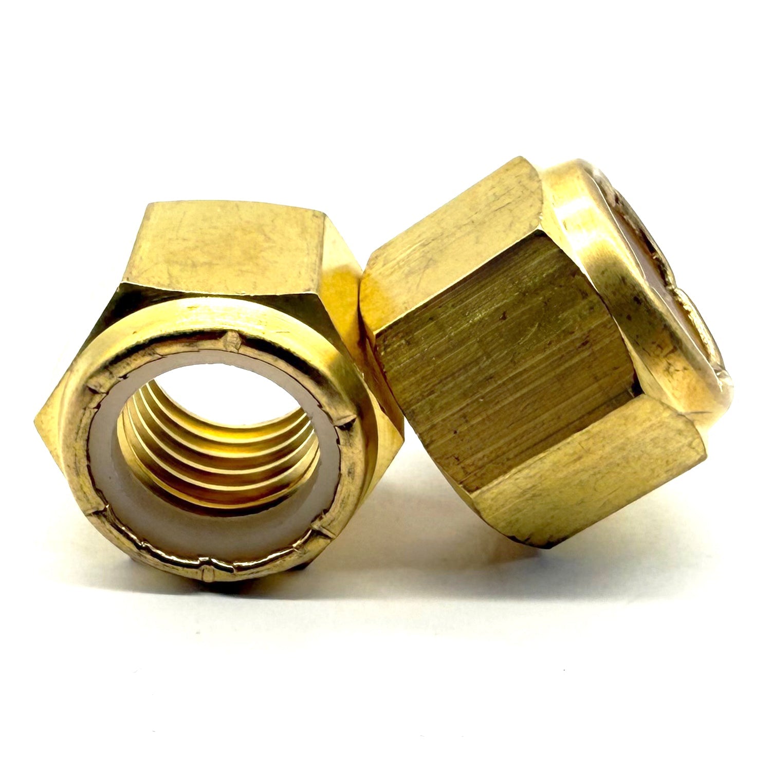 1/2"-13 Brass Nylon Insert Locknut