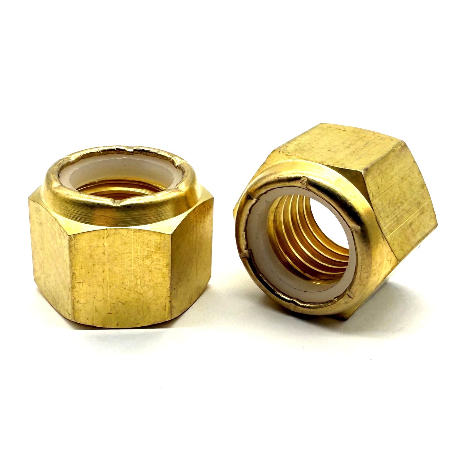 1"-8 Brass Nylon Insert Locknut
