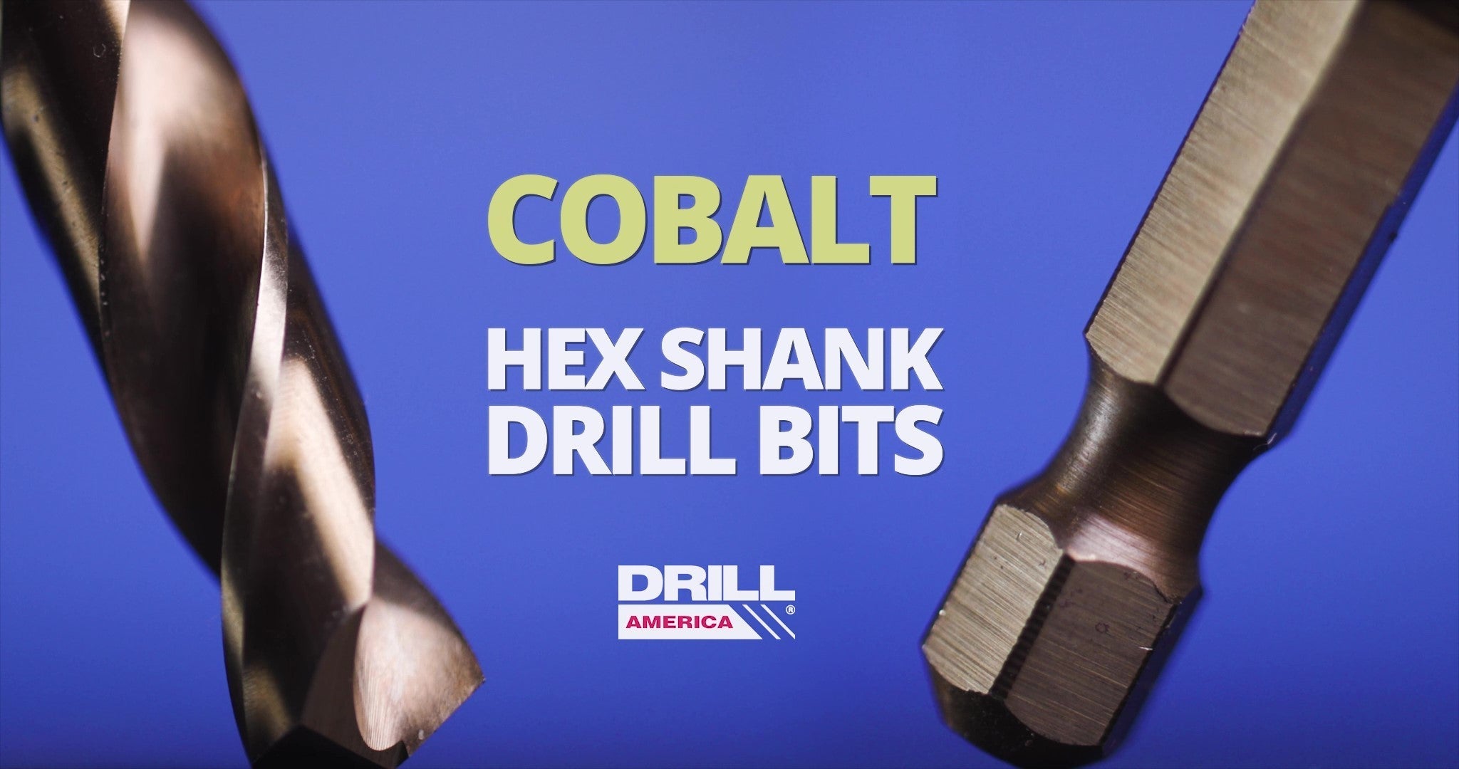 15 Piece Cobalt Quick Change Hex Shank Drill Bit Set 1/16" - 1/2" Plastic Case