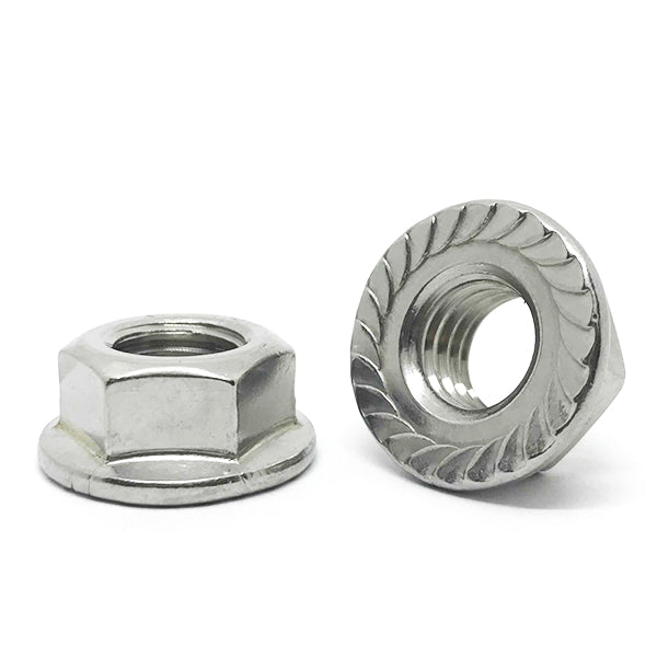M5-0.8 A2-70 Stainless Steel Serrated Hex Flange Nuts