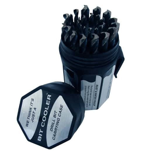 29 Piece HSS Black Oxide Drill Bit Set, 1/16" - 1/2", Round Bit Cooler Case, DWD Series