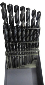 15 Piece HSS Polished Jobber Length Drill Bit Set, 1/16" - 1/2"