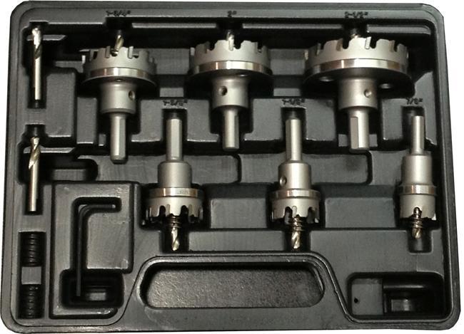 8 Piece Electricians Carbide Tipped Hole Cutter Set with 3/16" Depth of Cut