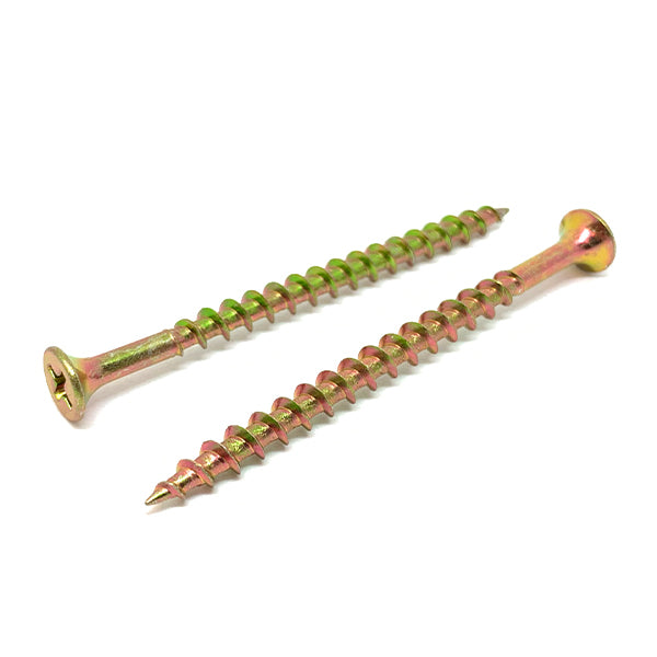 #6-9x1" Steel Bugle Head Drywall Screws Piercing Point Zinc Yellow