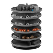 17" Metal Revolving Rotabin with 6 Shelves