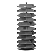 17" Metal Revolving Rotabin with 10 Shelves