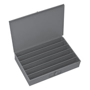 6 Horizontal Hole Large Metal Locking Drawer Compartment Box