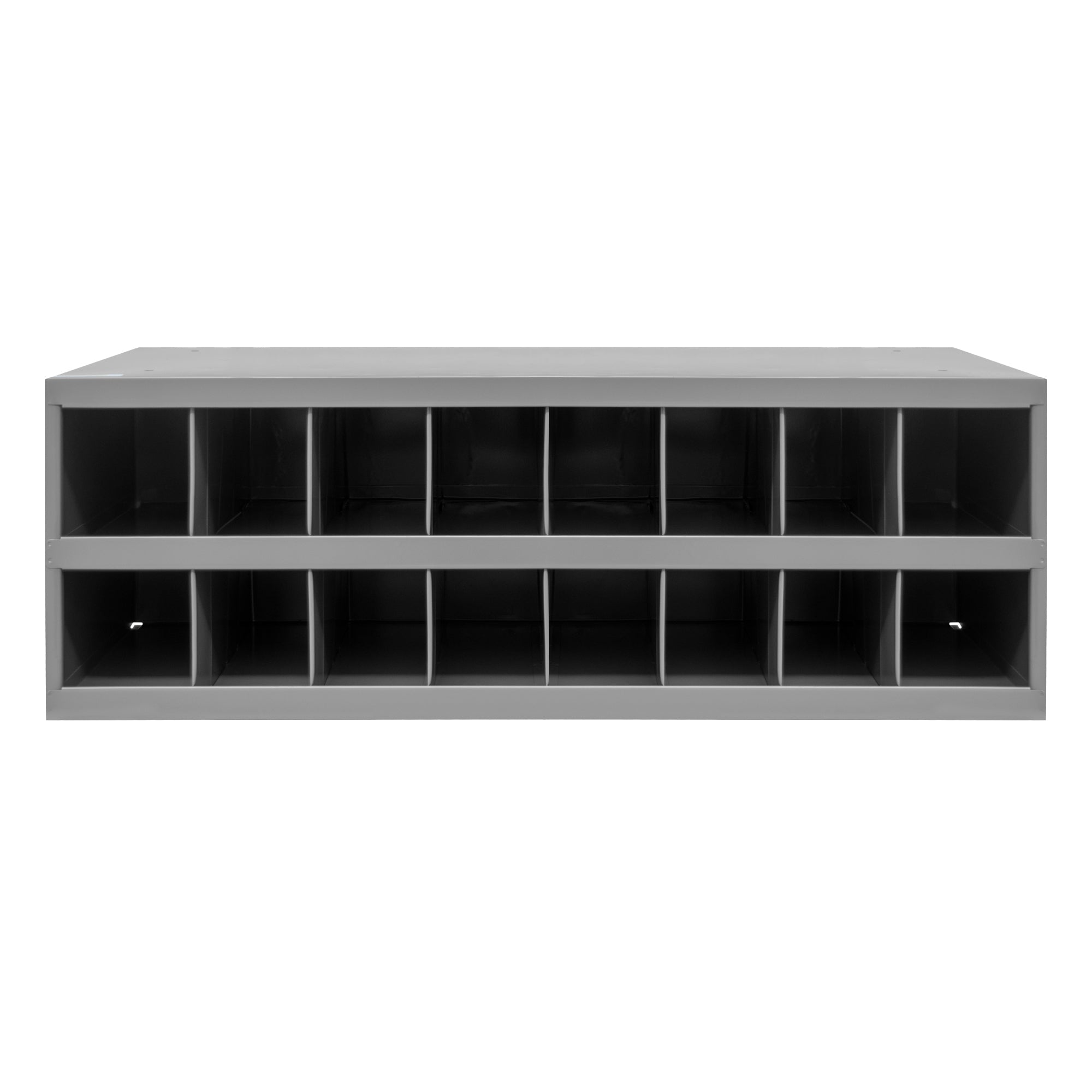 16 Hole Metal Divider Bin 12" Deep