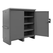 Lockable Jobsite Storage Cabinet with 3 Shelves