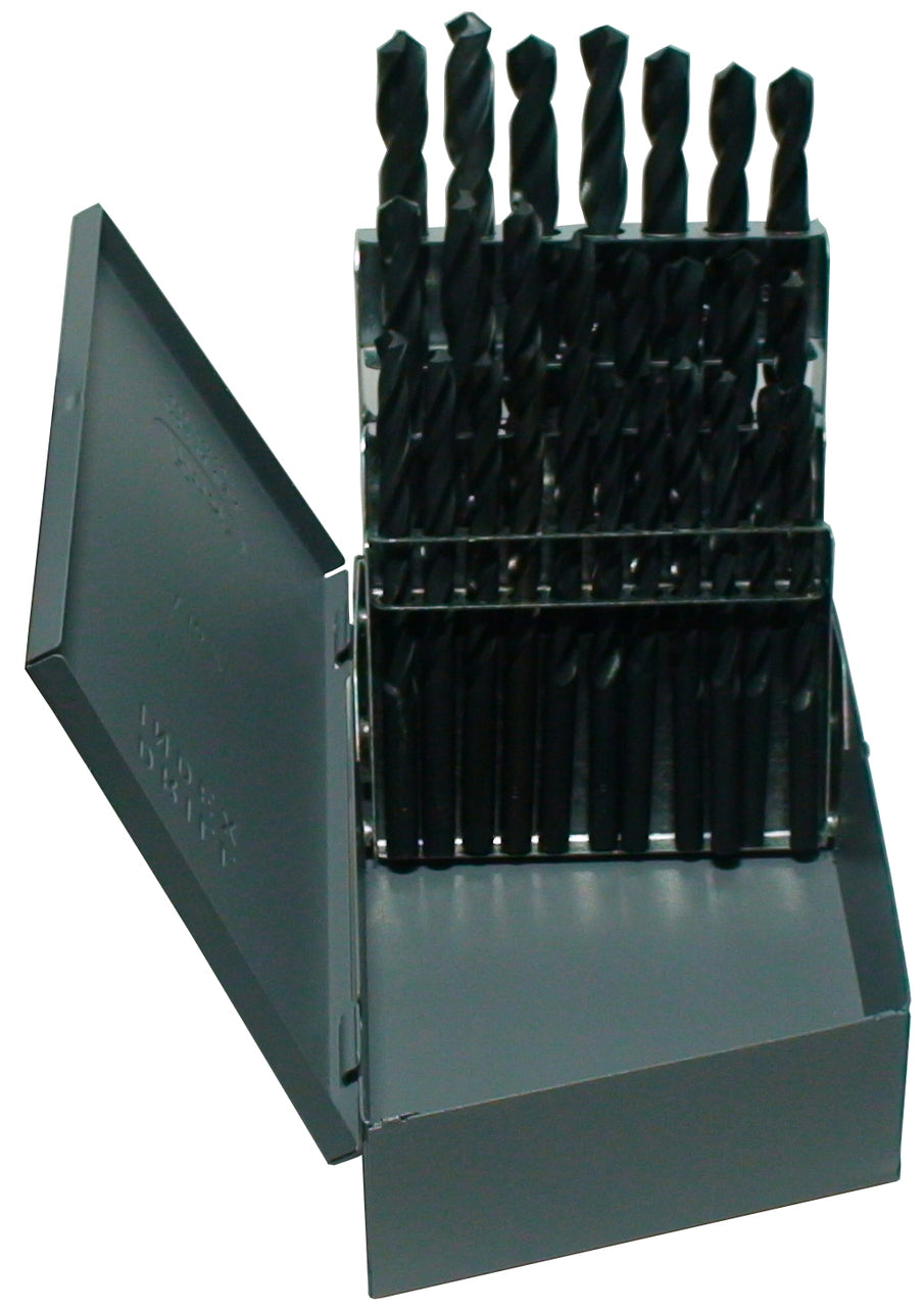 26 Piece HSS Black Oxide Jobber Length Drill Bit Set, DWDN, A -Z