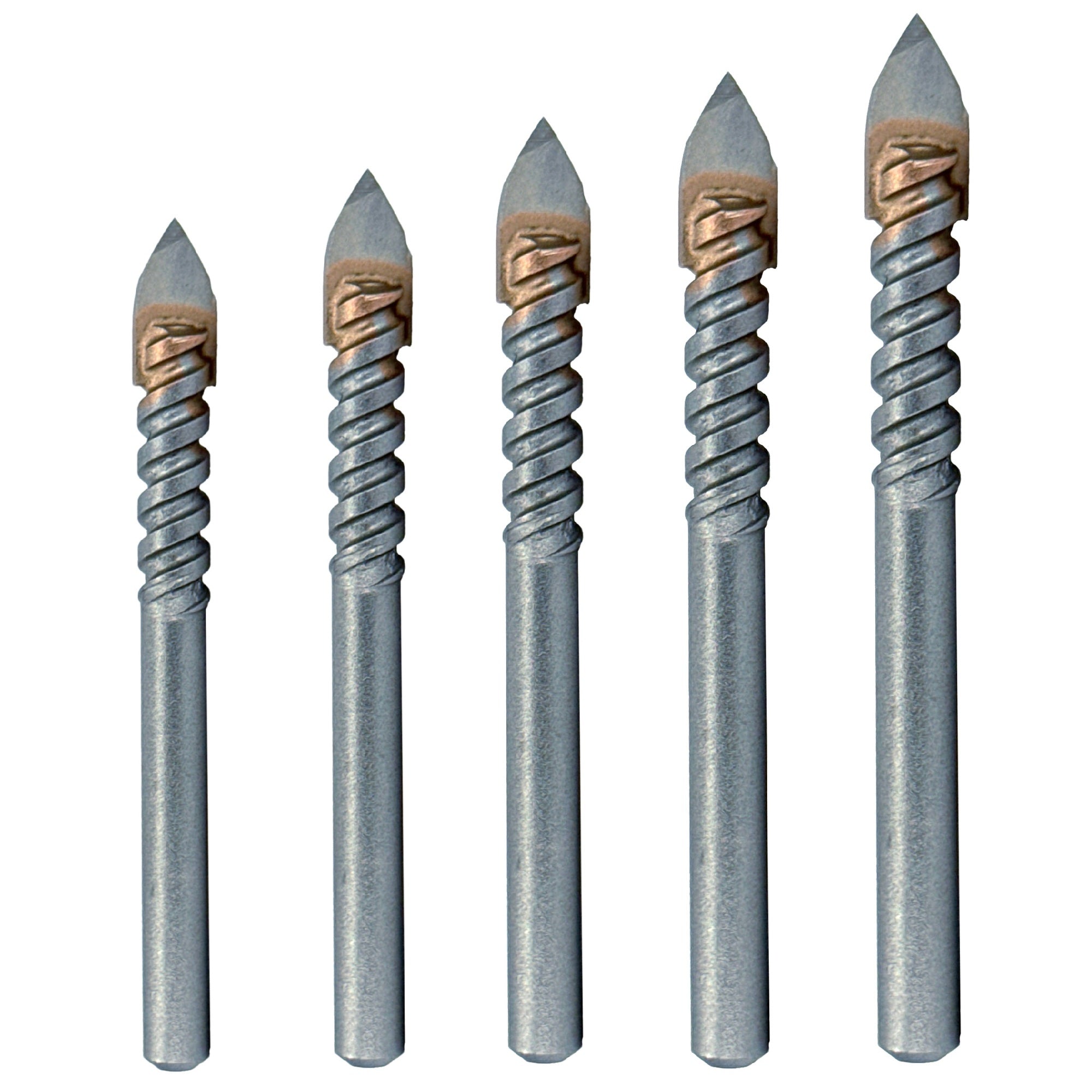 5 Piece Carbide Tipped Glass & Tile Drill Bit Set