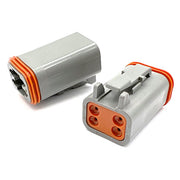 4 Pin DT Water Proof Connector Recepticle, Male, Including Rubber Seal