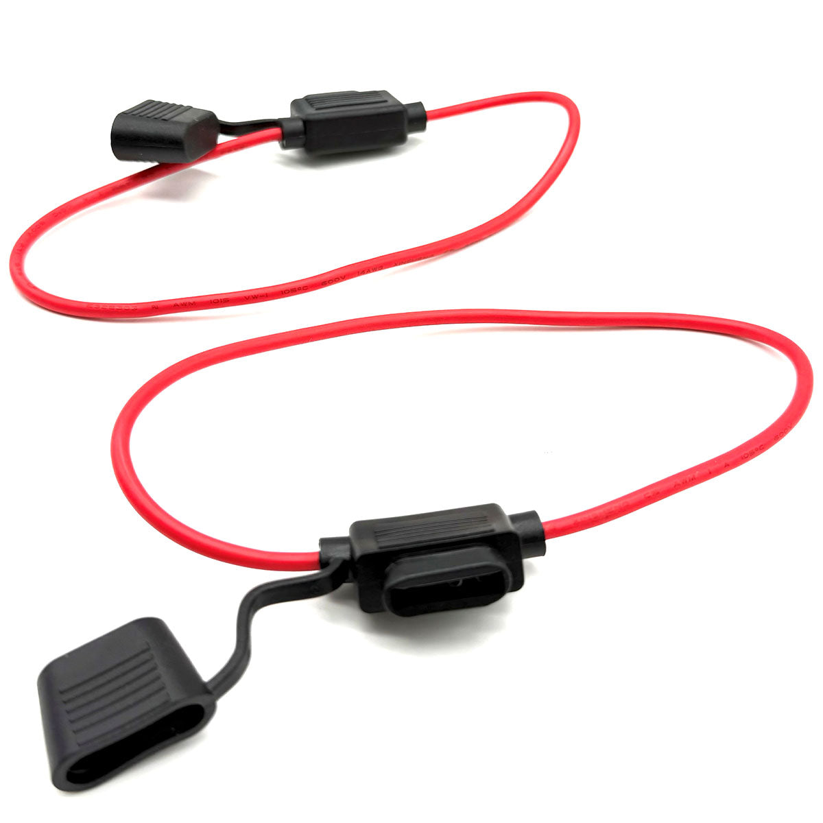 13.5" Inline Standard Blade Fuse Holder Dust/Water Resistant 14AWG