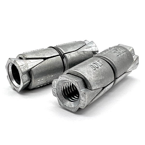 1/4" Double Expansion Shield Anchors Zinc Alloy