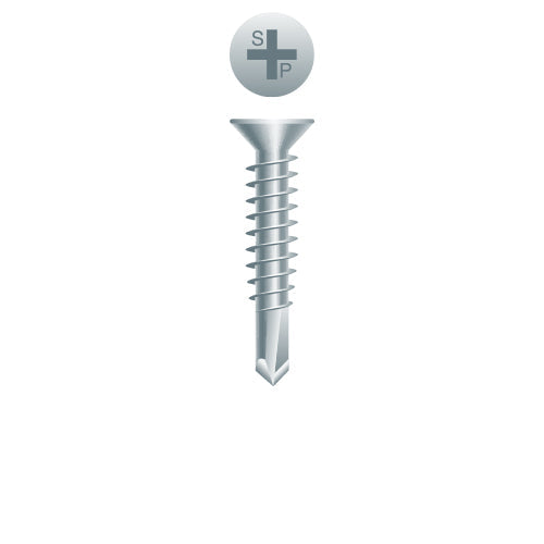 #10 Strong-Point Flat Head 10-16 x 3/4, PH, Zinc